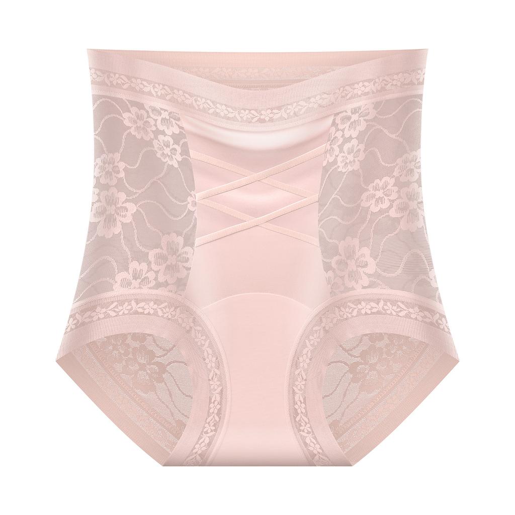 Dámské letní sexy krajkové kalhotky plus size, lehký luxus, vysoký pas, bezešvé, tvarující břicho, zvedající tělo, tvarující boky