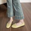 Weiwei girl 313-58 square head shallow mouth ballet flats women's bow French single shoes soft-soled grandma shoes