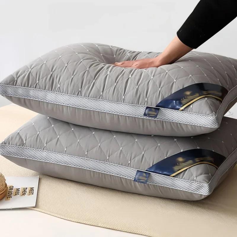 Cervical Support Orthopedic Pillow High Resilience Non-Collapsing Core Sleep Aid Student Single Pillow Home Dorm Hote Use Pillow