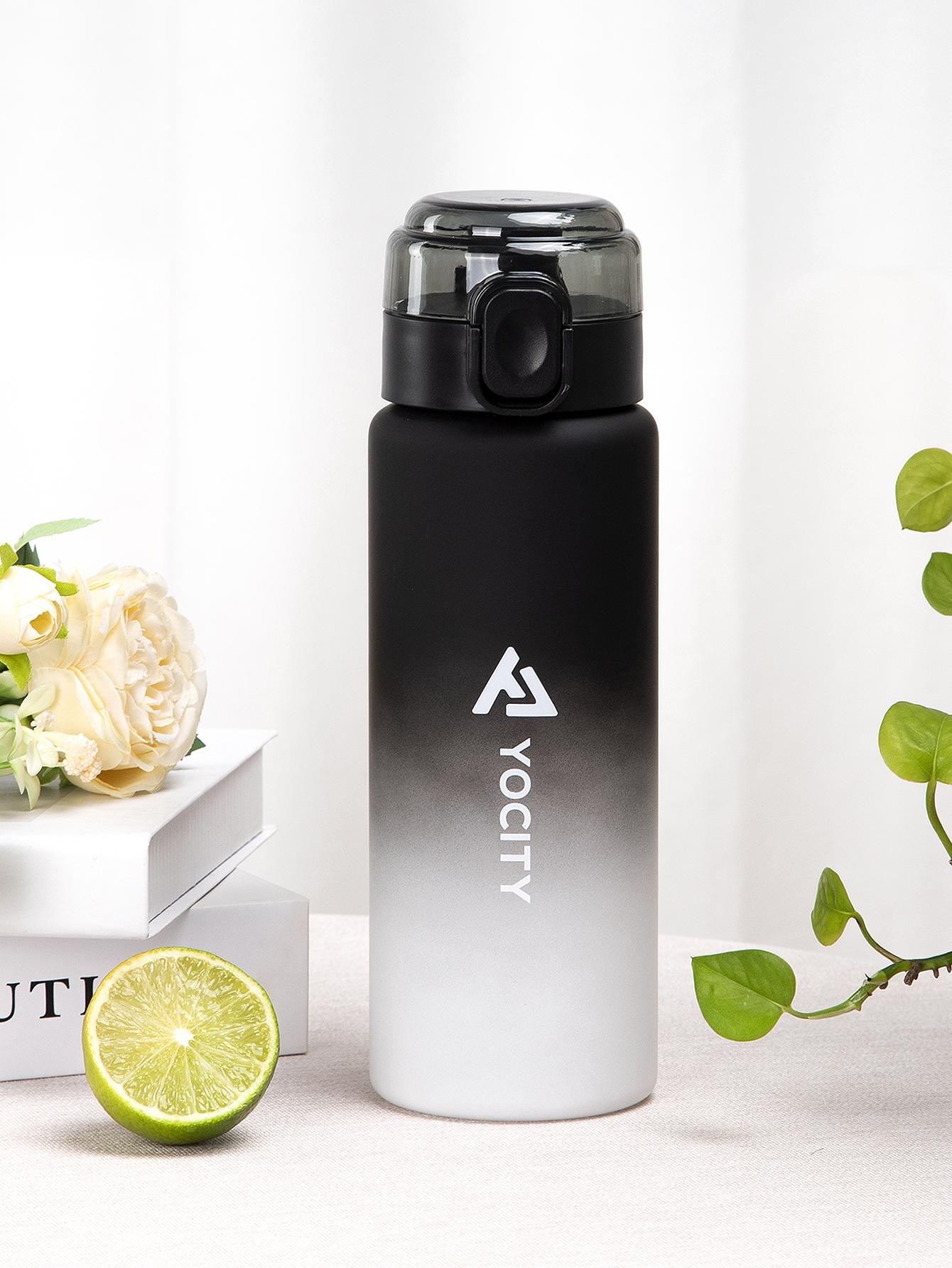 

750 мл Тритан Матовый Градиент Бутылка Для Питьевой Воды Портативная Спортивная Чай Кофе Чашка Кухонные Принадлежности Детская Бутылка Для Воды Школьная 0.75L черный белый