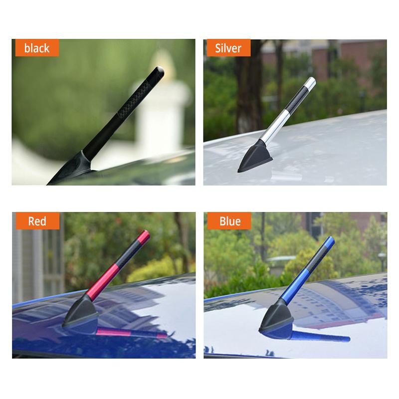 Car Roof Antenna Carbon Fiber 8cm Short Stubby Mast Antenna For VW Polo Passat B5 B6 B7 B8 CC GOLF Vento Arteon