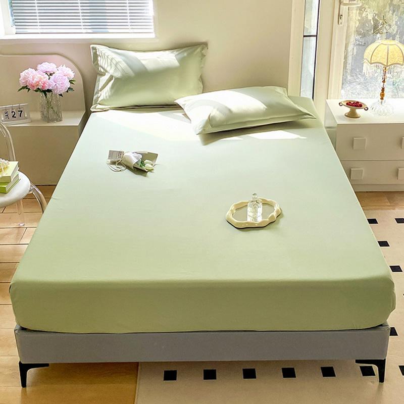 Solid Color Waterproof Mattress Fitted Sheet, Durable TPU Waterproof Backing Bed Cover, Smooth Breathable Bed Sheet for Home Hotel