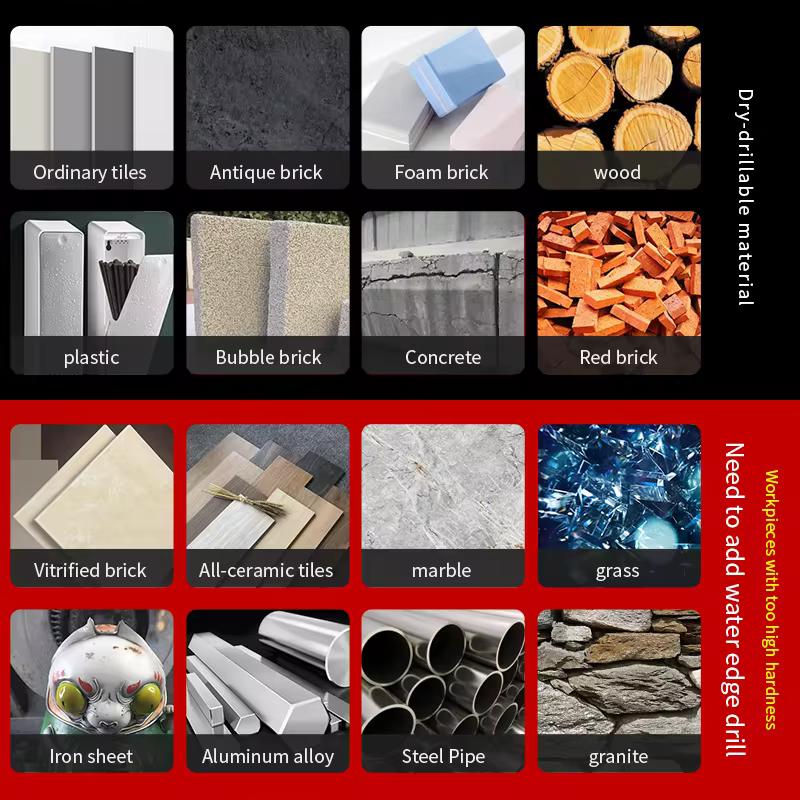 Newshark Tile Triangle Drill Bit Set Multifunctional Metal Drill Kit Ceramic Concrete Brick Punching Hole Drill Bits 6 8 10 12mm