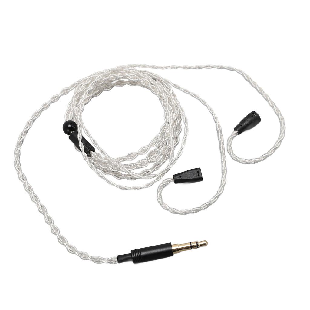 3.5mm Upgraded Earphone Cable 4 Core Silver Plated Copper Wire Gold Plated Plug Replacement Cable