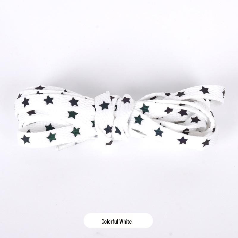 Reflective Star Luminous Flat Shoelaces for Sneakers