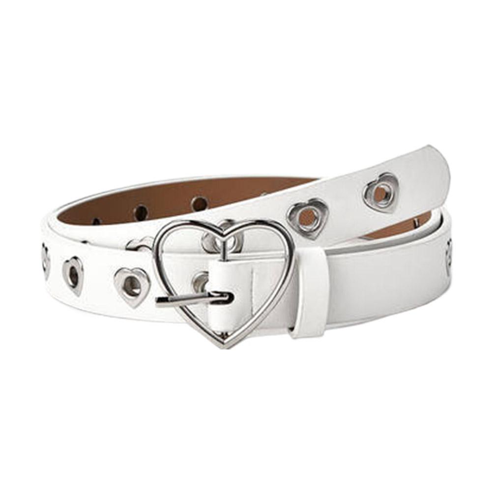 Y2K Belt Hollow Heart Buckle Belt For Fashion Women Girls Gothic Dress PU Casual Jeans Belt Bel H2Q3