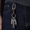 KeyUnity KM24SW Titanium with Detachable Cowhide Leather EDC Leather Key 2 Colors Keychain, Lightweight, Thin, Connection, Men's Tool, Ring, Gift,