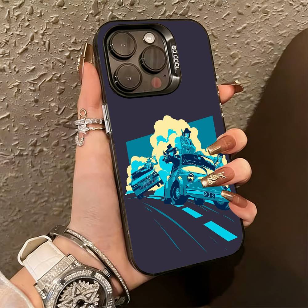 

Lupin the Third Daisuke Jigen Phone Case For iPhone 17,16,15,14,13,12,11 Plus,Pro Max,XS,Colored Silver Plated Inside Cover iPhone16promax
