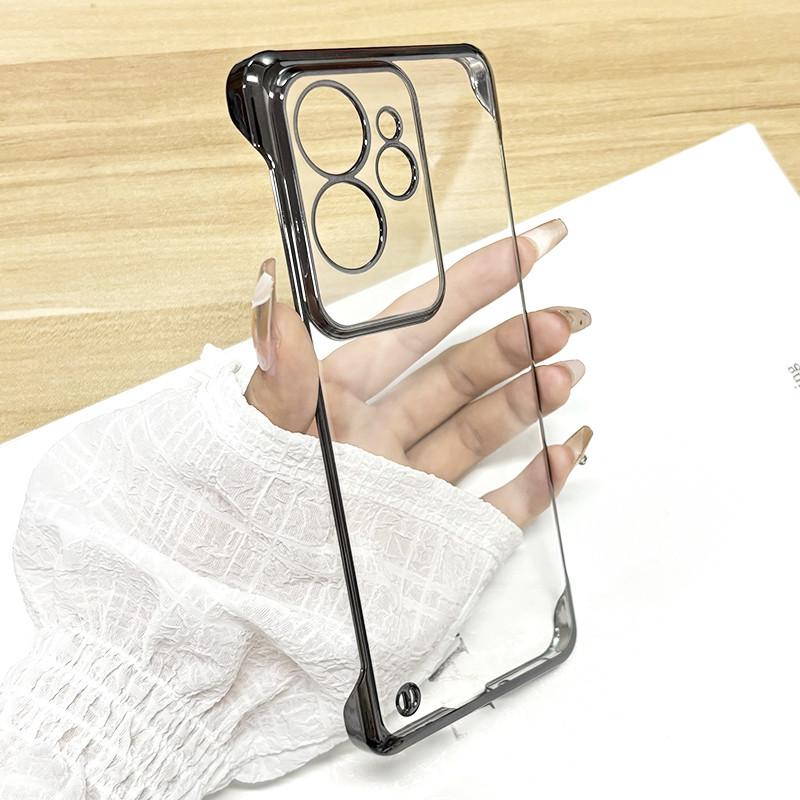 Luxury Plating Frameless Transparent Phone Case For Realme Neo7 GT7 6 5 2 Pro GT Neo 6 5 SE GT Neo 3 2 Shockproof Bumper Hard Back Protector Cover