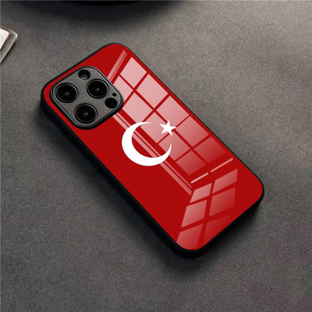 Turkey Passport Phone Case For 17 Pro Max IPhone 16 Pro 14 12 11 13 Mini X XR XS 15 Plus SE Glass Cover