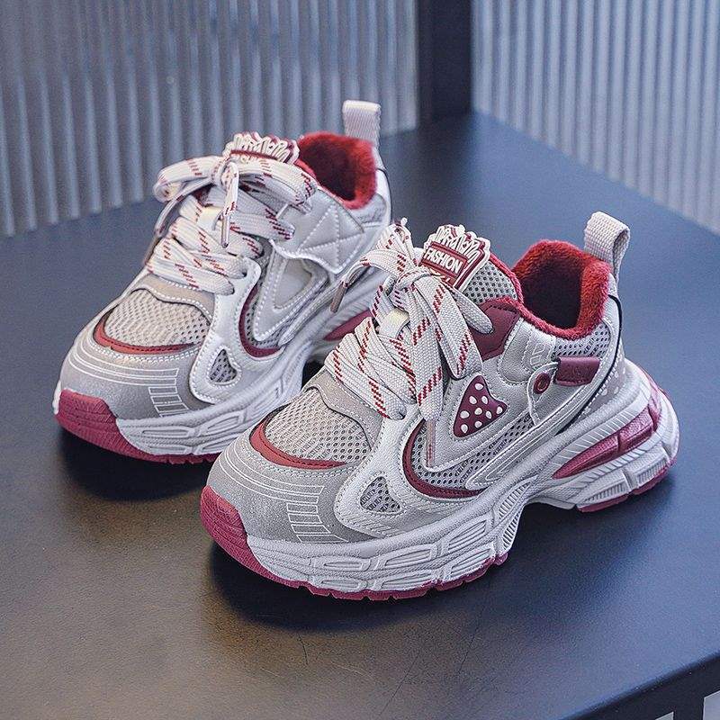 Mädchen Sportschuhe 2025 Herbst und Winter neue Kinder Papa Schuhe Student weichsohlige Freizeitschuhe mittlere und ältere Kinder Laufschuhe