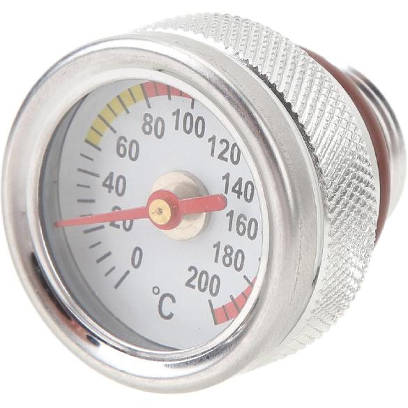 Temperature Gauge for Motorcycles Engine, M20 X 1.5 Engine Oil Temperature Gauge, 0 to 200℃ engine temperature Gauge Metal Motorbike Oil Temp Gauge