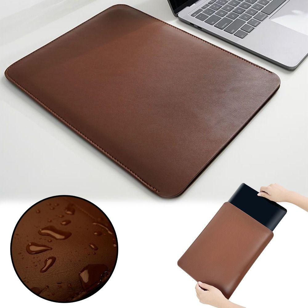 PU-Leder 13 14 15 Zoll Laptop-Hülle Tragetasche Mikrofaser-Futter Notizbuchhülle Wasser- und Spritzwassergeschützt Laptop-Tasche