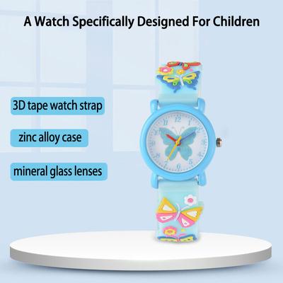UTHAI CQ188 Fashion Kids Watch Cartoon Series Butterfly 3D Cartoon Strap Quartz Watch Anime Clock Gift Watch for Children