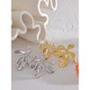 Yhpup Edelstahl Große Blume Pflanzen Ohrstecker Metall Wasserdicht 18K PVD Beschichtet Trendiger Statement Schmuck Damen Gala Geschenk