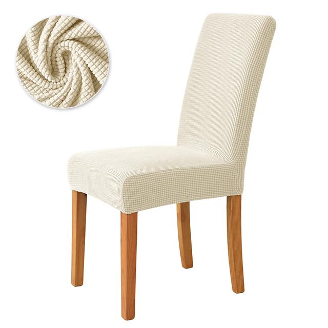 Polar Fleece Dining Chair Covers Stretch Removable Washable Chair Slipcover Big Elastic Chair Cover For Dining Room Home Decor