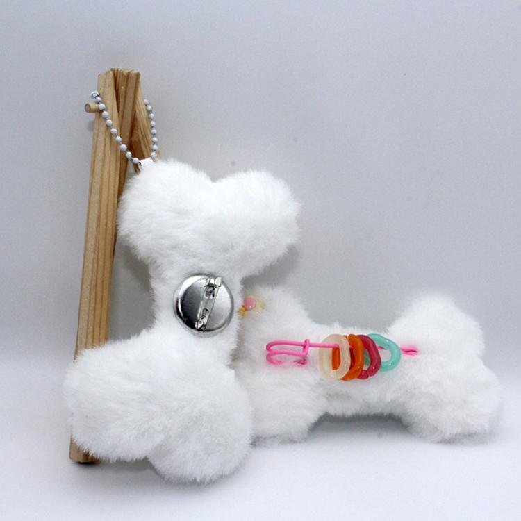 Plush Bone Keychain Pendant Cute Plush Hanging Decoration Pendant Bone Charm