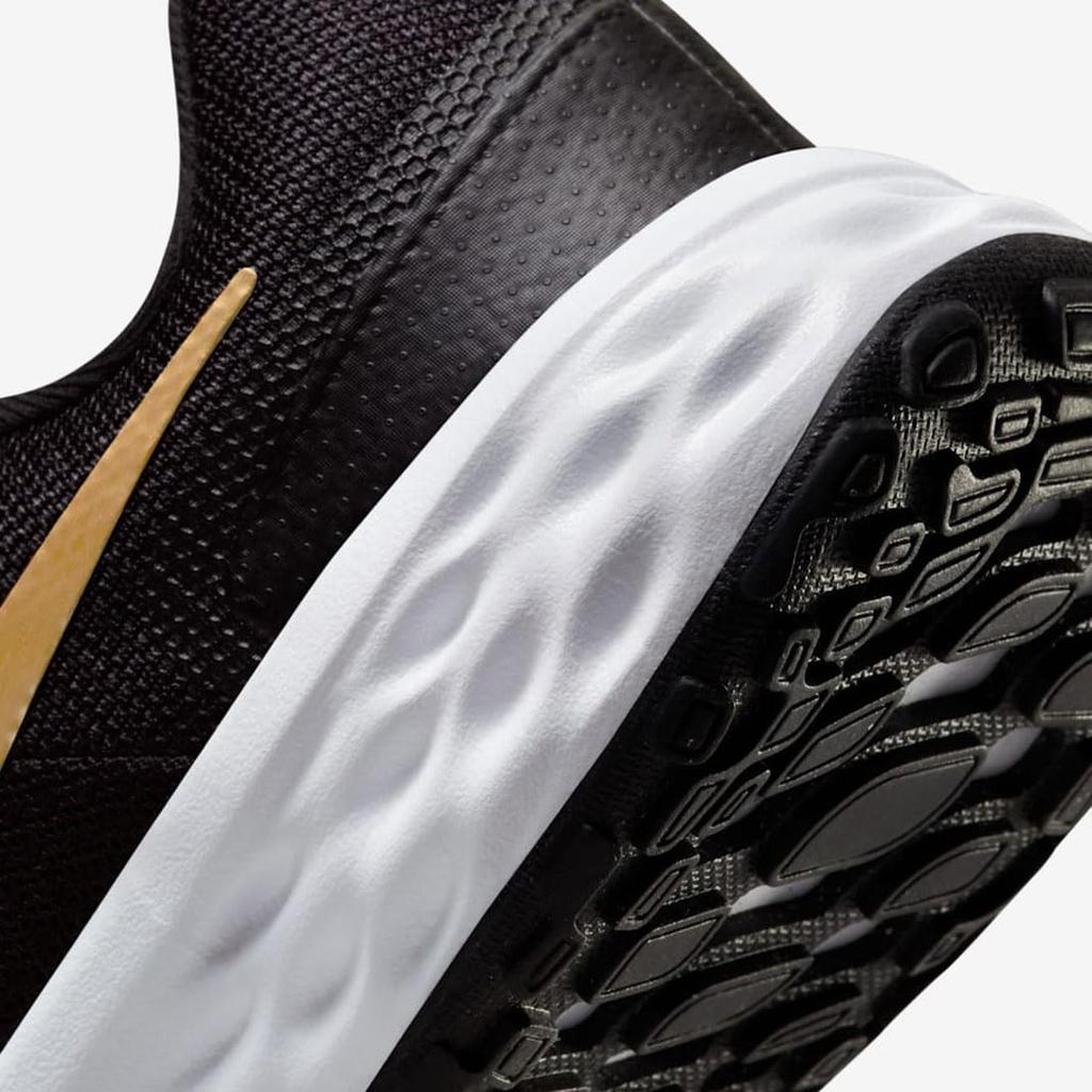 Nike Revolution 6 J Revolution 6 Gold Size Black/White/Metallic DD1096-002 23.0cm