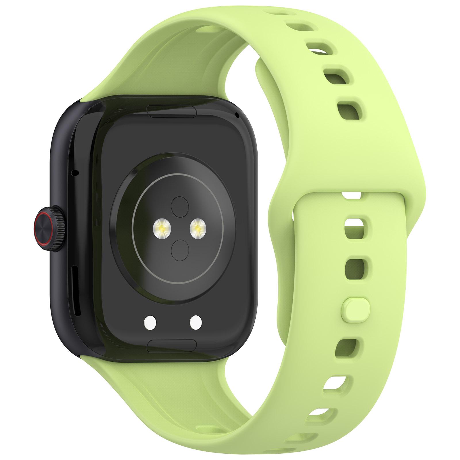

For vivo Watch GT Watch Band Soft Silicone Wrist Strap Adjustable Buckle Lime