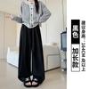 Coffee Loose Wide-leg Pants Women's Spring and Autumn New High-waisted Drape and Thin Casual Pants Knitted Straight Lazy Yamamoto Pants