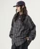 UNKNOWN PLANET Vintage Oversized Check Shirt Gray
