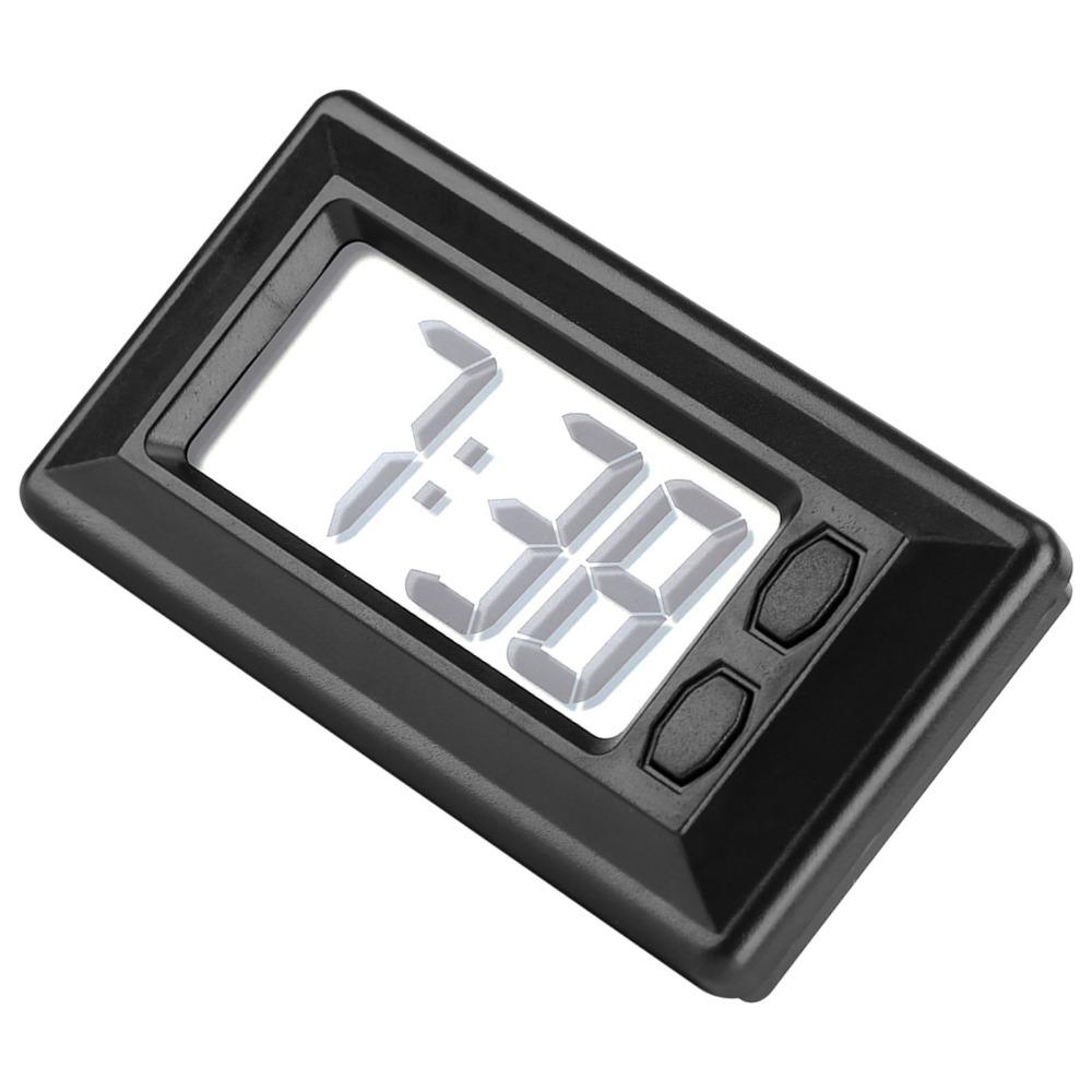 Self-Adhesive Car Electronic Clock Ultra-Thin Dashboard Clock Portable Mini Car Clock Desktop