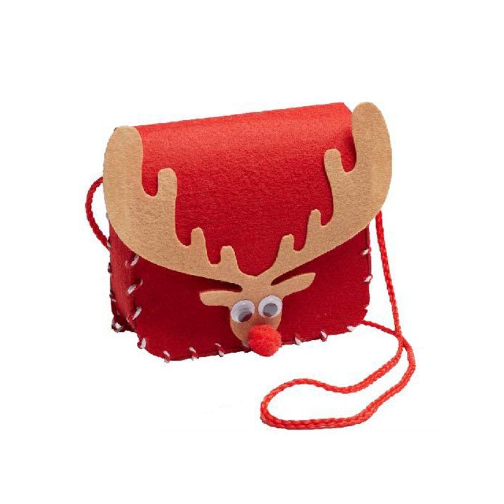 Non-woven Fabric DIY Christmas Bag Toy Creative Portable Elk Shoulder Bag  Christmas Gift