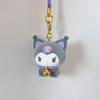 Kuromi Toy Keychains Flocked Doll Pendant Kawaii Anime Phone Chains Cartoon Keyring Schoolbag Accessories Birthday Gift