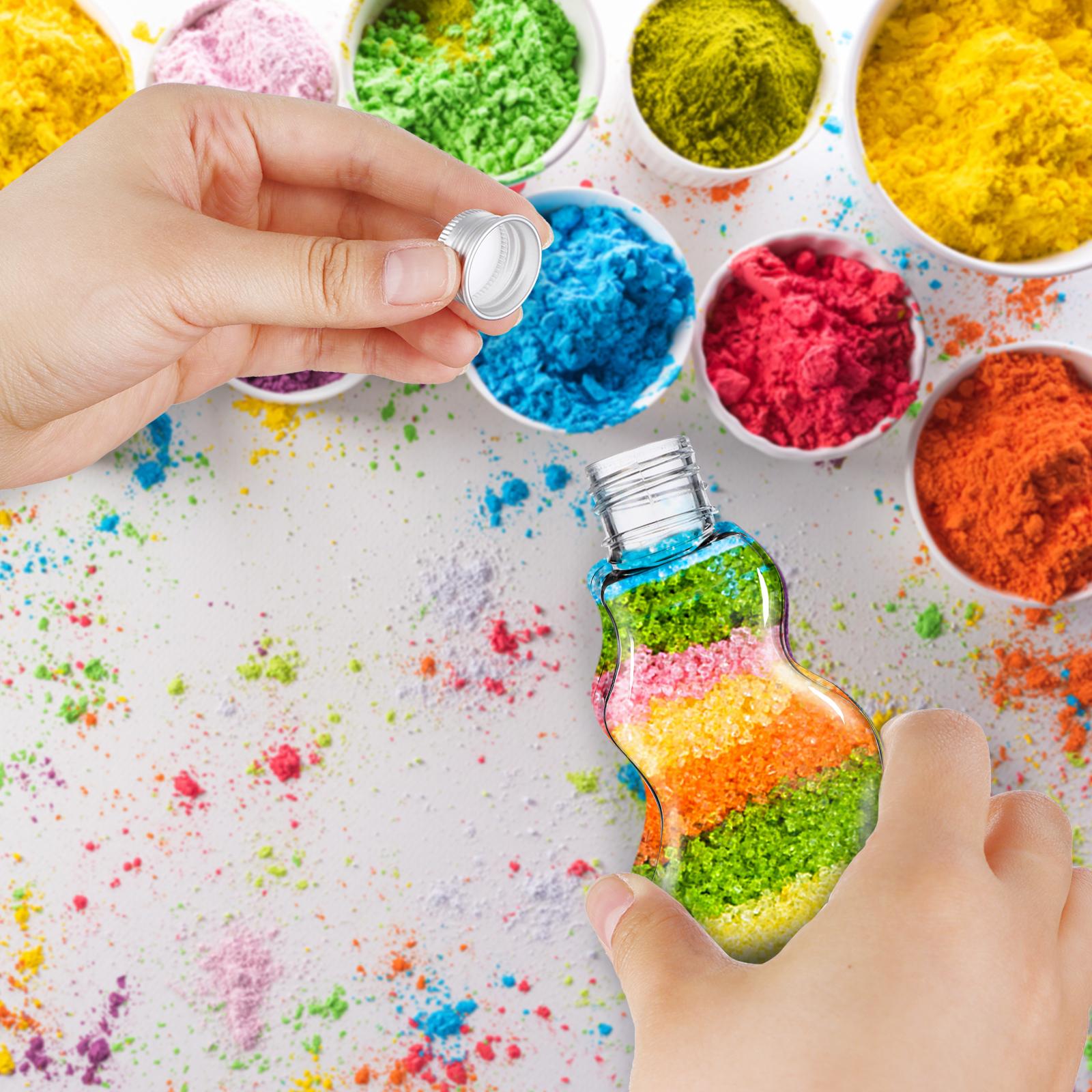 

Craftshou 60 шт. Бутылочки для песочного искусства, набор для творчества для детей, прозрачные пластиковые контейнеры с воронками для песочного искусства своими руками