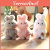 Cute And Fluffy Rabbit Plush Toy Keychain Adorable Accessory For Backpacks
