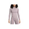 Under Armour Vanish Seamless Solid Color Breathable Short Sports Top Women Tops Fatigue-Gray 1384405-015