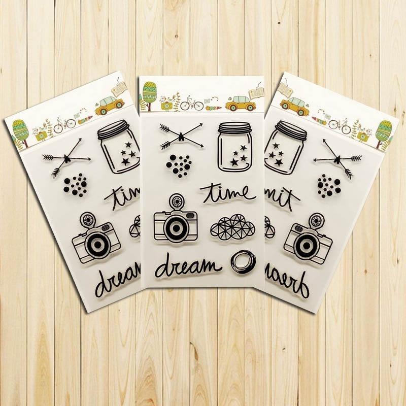 Scrapbook DIY photo cards account rubber stamp clear stamp transparent stamp time dream bottle
