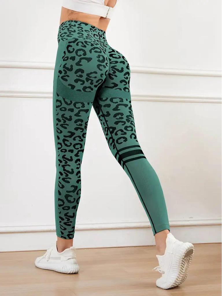 European & American High Waist Seamless Knit Yoga Pants – Hip Lift & Tummy Control Sportswear for Running & Training