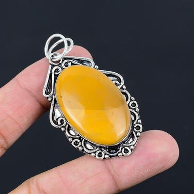 925 Silver Oval Mookaite Gemstone Mother Ethnic Wedding Bezel Pendant Jewelry