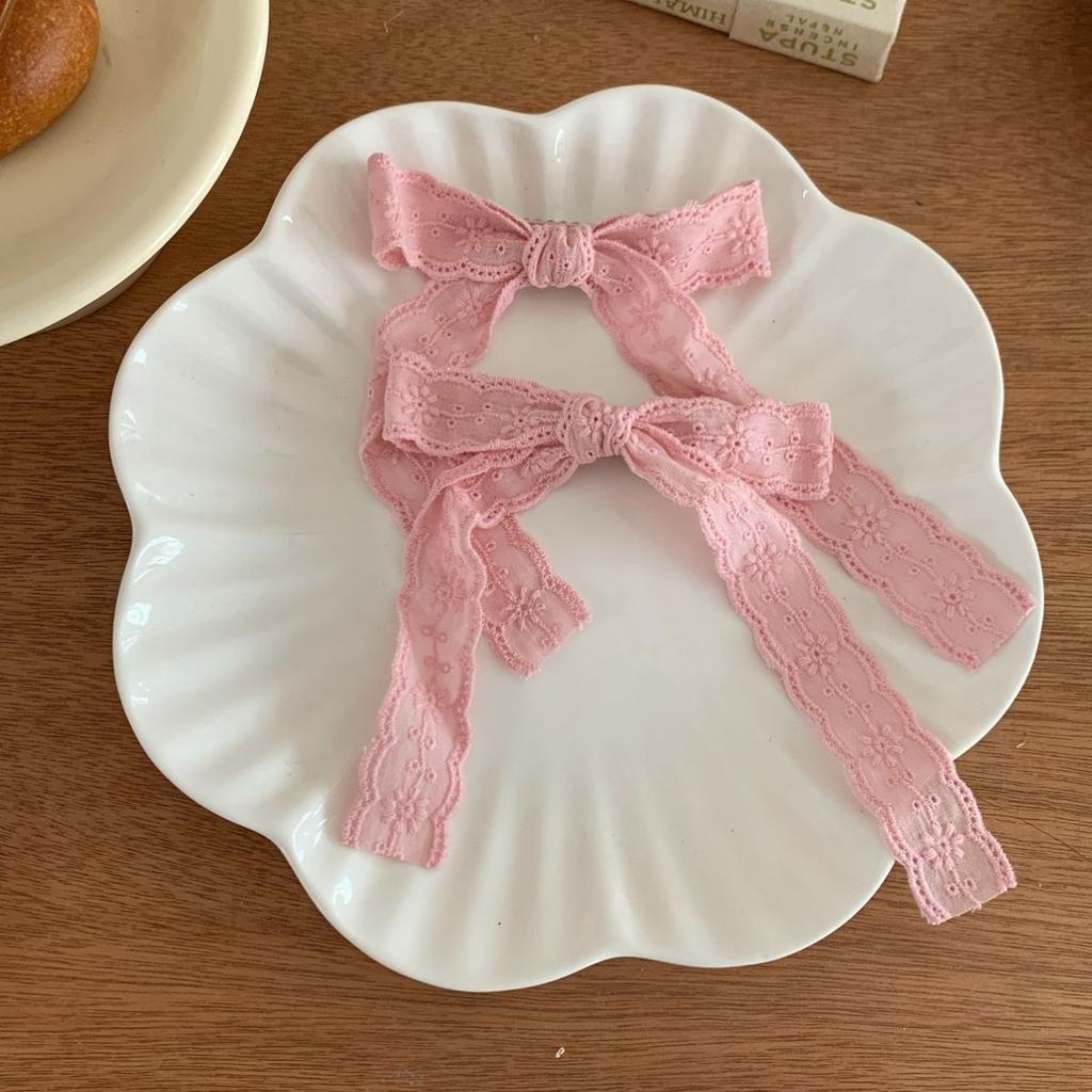 Bows Lace Big Bows Hairclip Women Elegant Spring Clip Spring Summer Hair Accessories Women Barrettes Embroidery Hair