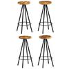 Day and Night - Day and Night Kitchen Bar Stools 4 Units Solid Mango Wood