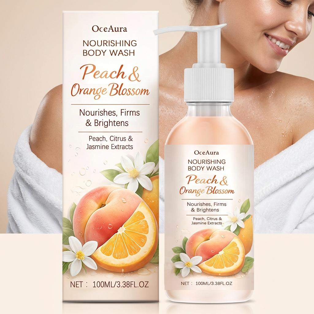 OceAura Увлажняющий гель для душа фруктовый гель для душа гладкая текстура увлажняет освежает стойкий аромат 100ml