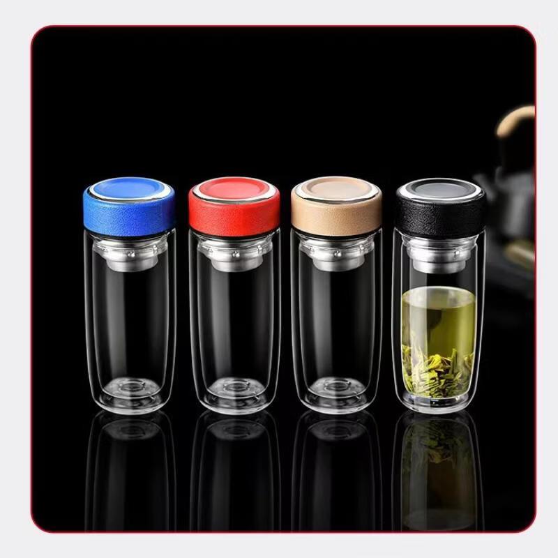 OLOEY Tea Infuser Glass Cup with Acrylic Lid