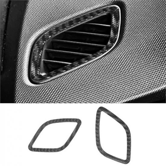 2Pcs Carbon Fiber Interior Dashboard Air Vent Cover Trim For Hyundai Veloster