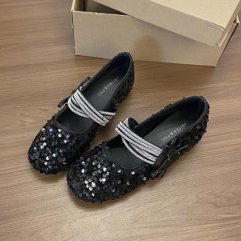 French small fragrant style Mary Jane inner height-increasing shoes children's 2025 new popular autumn versatile single shoes with skirts