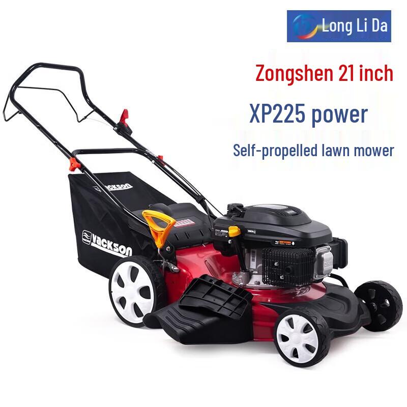 Longlida 21-inch Self-Propelled Gasoline Lawn Mower CN plug (adapter included)