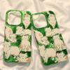Green Tabby Cat Doodle Shiny Phone Case for iPhone 17 16 15 14 13 12 11 16E Series Pro Max Plus Double Layer Protection