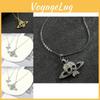 Colar Exclusivo de Prata Saturno Caveira Osso Camada Dupla Para Amantes da Moda Punk Moderna