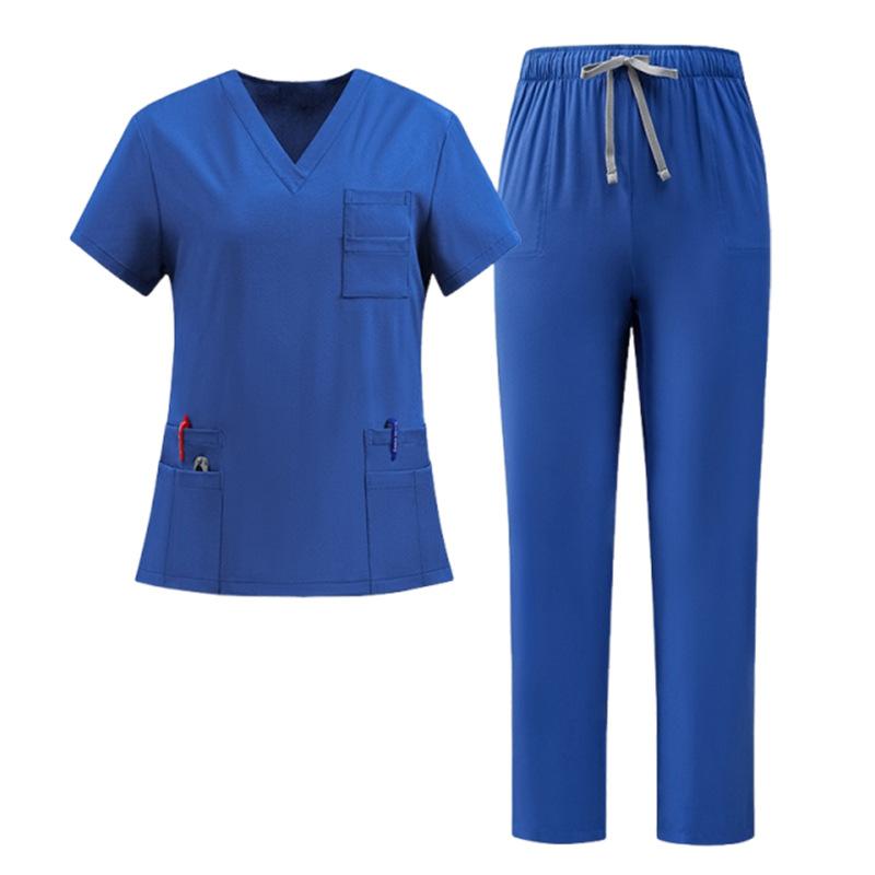 Abbigliamento da Lavoro Nero Bellezza SPA Abiti Medici Uniformi Uomo Donna Dentista Clinica Veterinaria Abiti da Lavoro Uniformi Chirurgiche Set Scrubs