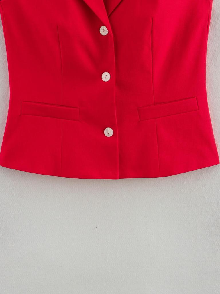 European & American Women's Fashion: Hot-Selling Suit Vest + Straight-Leg Pants Two-Piece Set