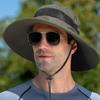 Unisex Breathable Mesh Panel Bucket Hat, Spring Summer UV Protection Sun Hat, Lightweight Outdoor Cap for Work Travel Hiking