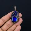 Tree Of Life Blue Flash Labradorite Handmade Pendant, Natural Gemstone Jewelry, 999 Copper Wire Wrapped Pendant Jewelry, For Gift