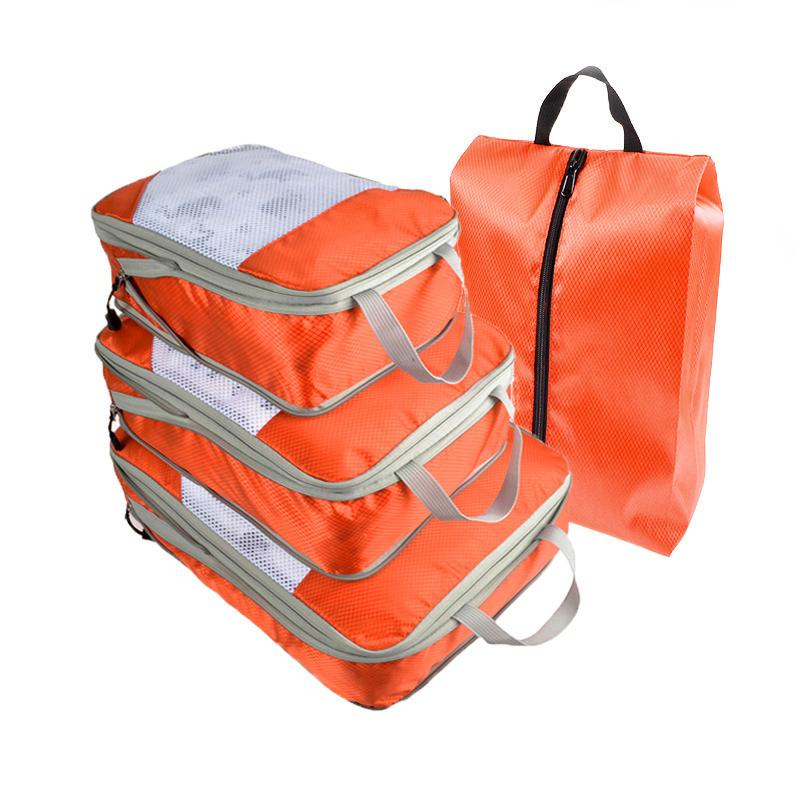 4pcs Travel Luggage Compression Bags, Lightweight Versatile Clothes Organizers, Lightweight Expandable Versatile Dustproof Bags