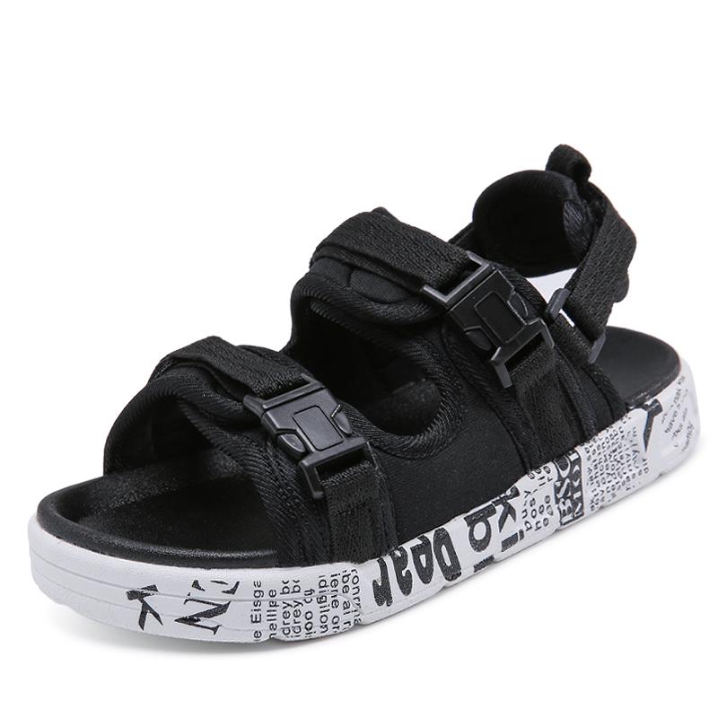 Children's Summer Fashion Lightweight Breathable Velcro Outdoor Casual Sandals Beach Shoes Slippers 26-37