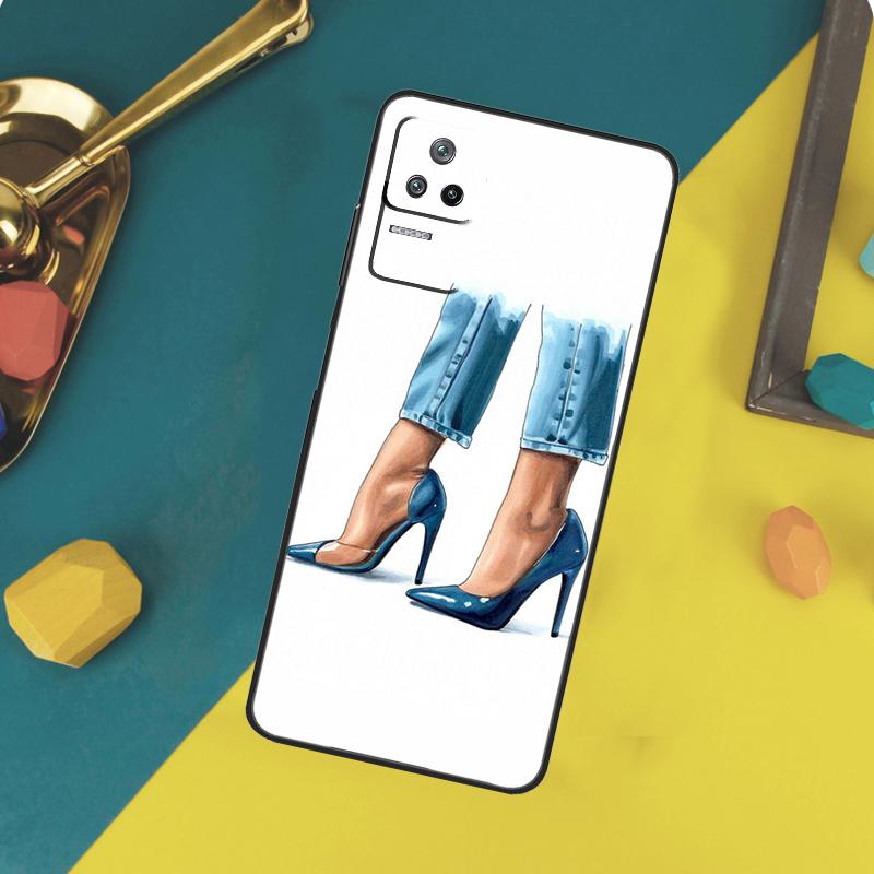 Fashion High Heels Case For Xiaomi 15 14 13 Ultra 11T 12T 13T 14T Pro POCO X7 Pro X3 X5 X6 F5 F6 M6 Pro Funda